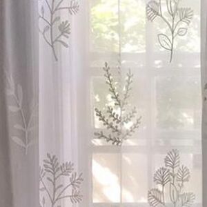 4 - OpalHouse Target - Sheer White Leaf Pattern Curtains